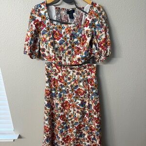 Crop top and maxi skirt set